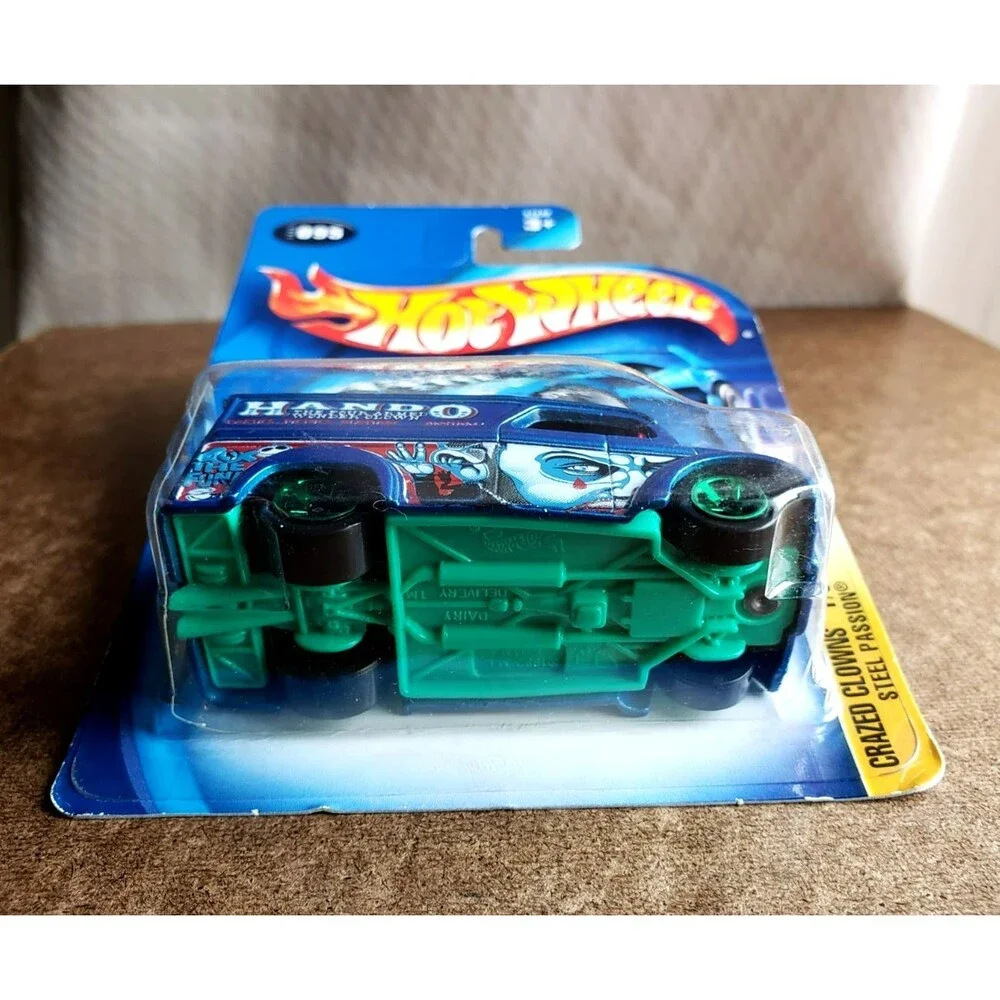 2003 Hot Wheels STEEL PASSION Blue CRAZED CLOWNS Hando DAIRY DELIVERY #1/5 1:64